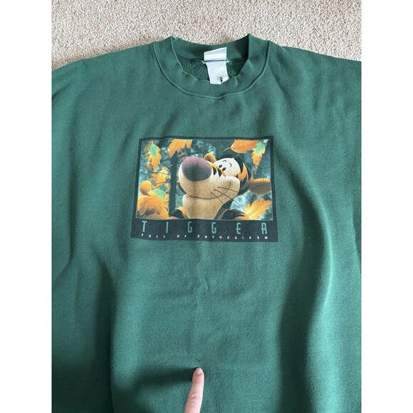 VTG Disney Store Tigger Sweatshirt Crewneck Full of Enthusiasm 90s 2000s - Picture 5 of 5
